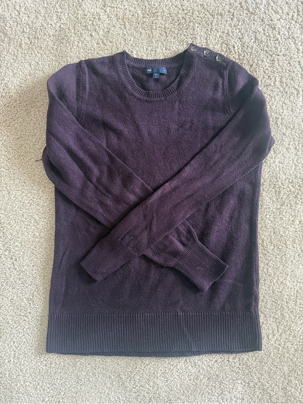 GAP Crewneck Sweater in Dark Plum